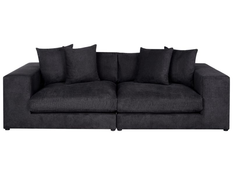 Sofa 3-osobowa czarna Glorvika ii 1 szt.