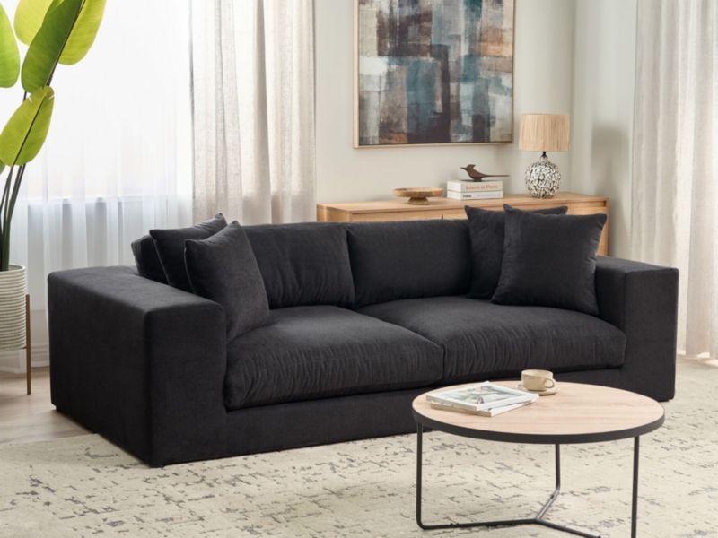 Sofa 3-osobowa czarna Glorvika ii 1 szt.