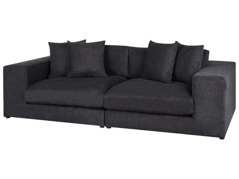 Sofa 3-osobowa czarna Glorvika ii 1 szt.