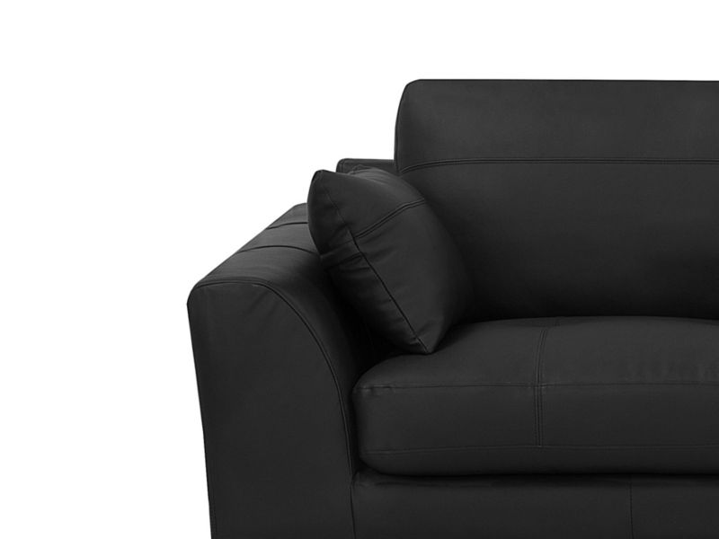 Sofa 3-osobowa ekoskóra czarna Torget 1 szt.