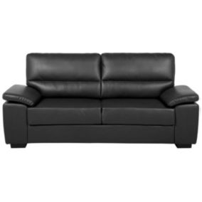 Sofa 3-osobowa ekoskóra czarna Vogar 1 szt.