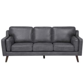 Sofa 3-osobowa ekoskóra szara Lokka 1 szt.