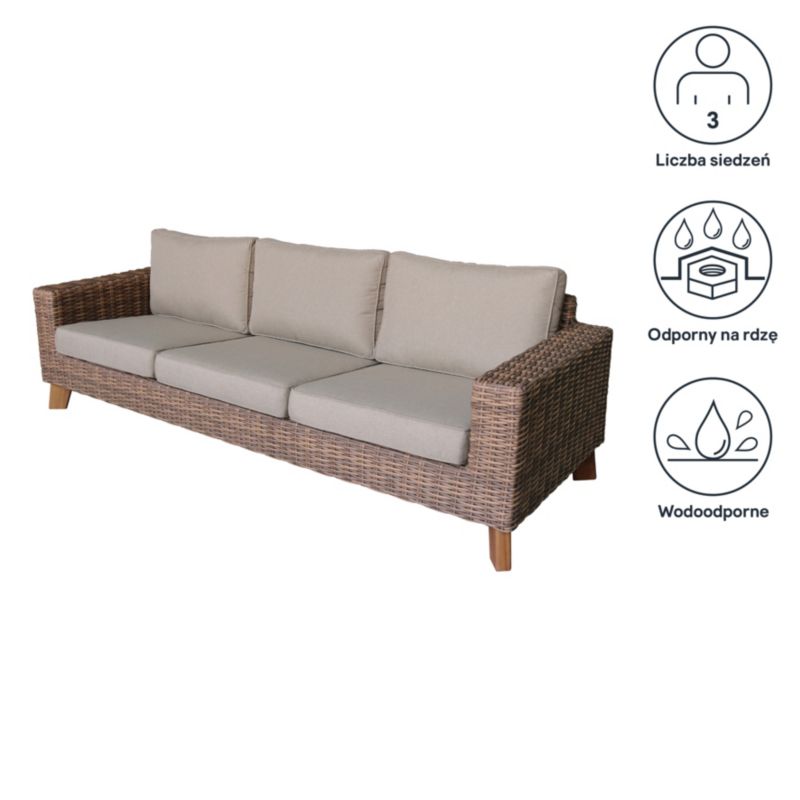 Sofa 3-osobowa GoodHome Takutea
