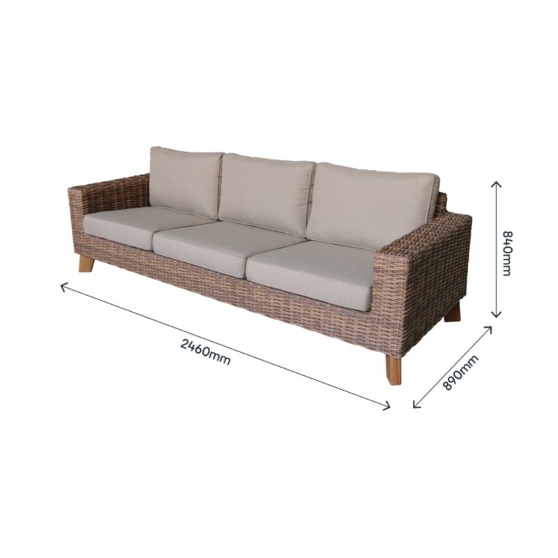 Sofa 3-osobowa GoodHome Takutea