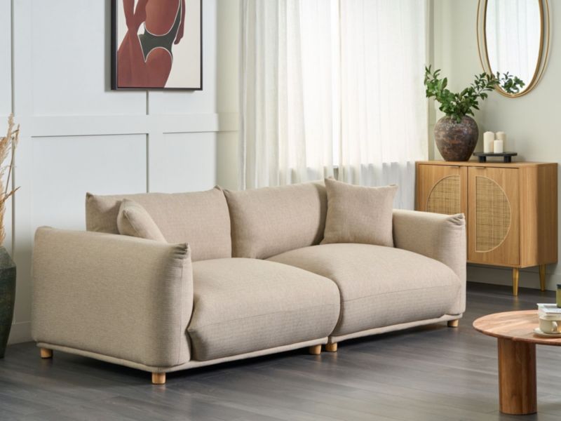 Sofa 3-osobowa jasnobeżowa Luvos 1 szt.