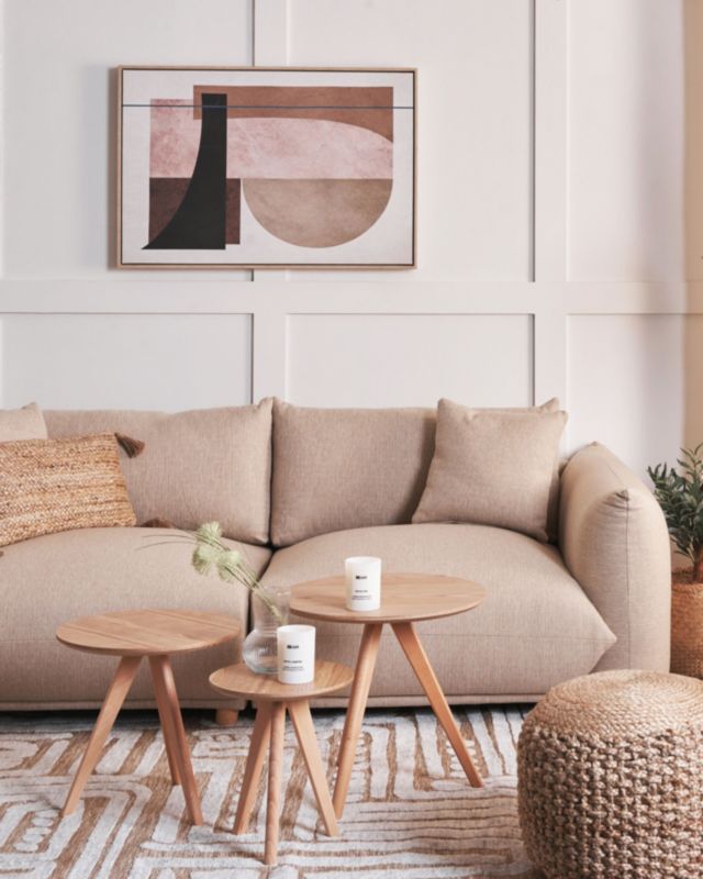 Sofa 3-osobowa jasnobeżowa Luvos 1 szt.