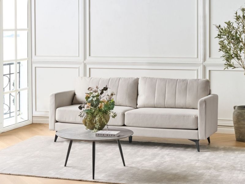 Sofa 3-osobowa jasnobeżowa Mala 1 szt.