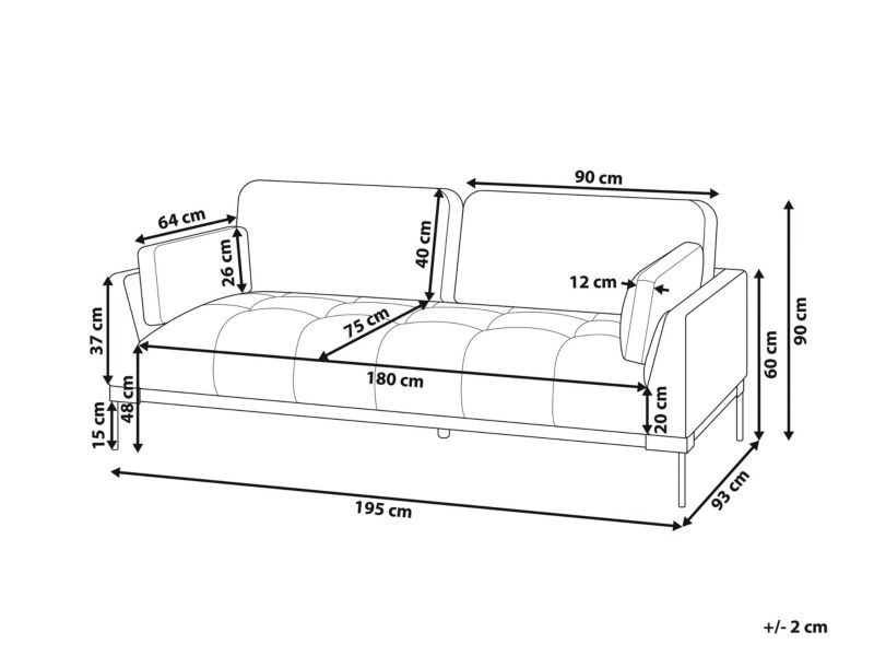 Sofa 3-osobowa jasnobeżowa Skaven  1 szt.