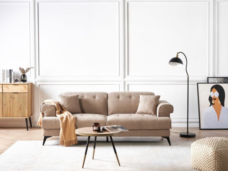 Sofa 3-osobowa jasnobrązowa Skive 1 szt.