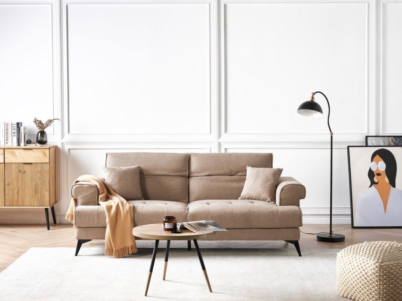 Sofa 3-osobowa jasnobrązowa Skive 1 szt.