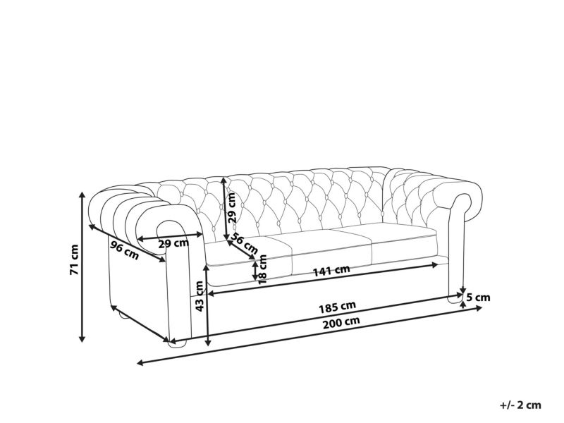 Sofa 3-osobowa patchworkowa zielono-żółta Chesterfield 1 szt.