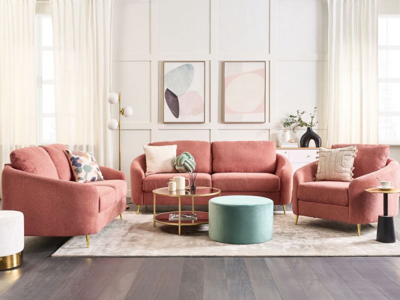 Sofa 3-osobowa różowa Trosa 1 szt.
