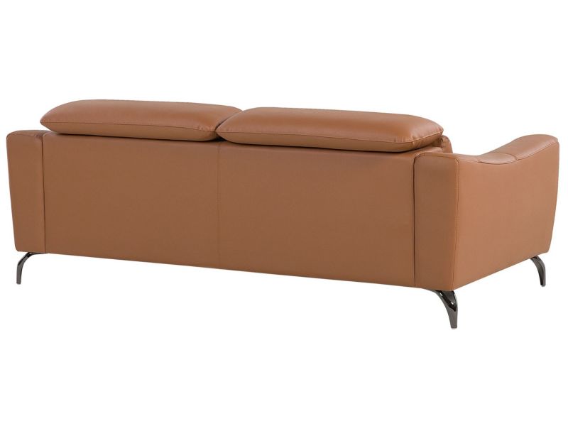 Sofa 3-osobowa skórzana brązowa Narwik 1 szt.