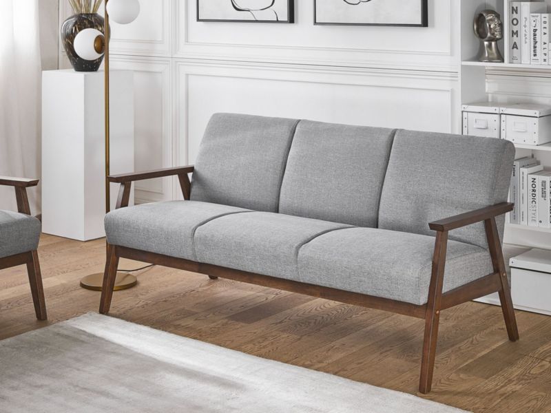 Sofa 3-osobowa szara Asnes 1 szt.