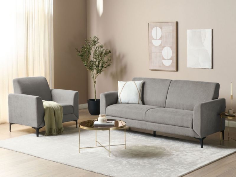 Sofa 3-osobowa szara Fenes 1 szt.