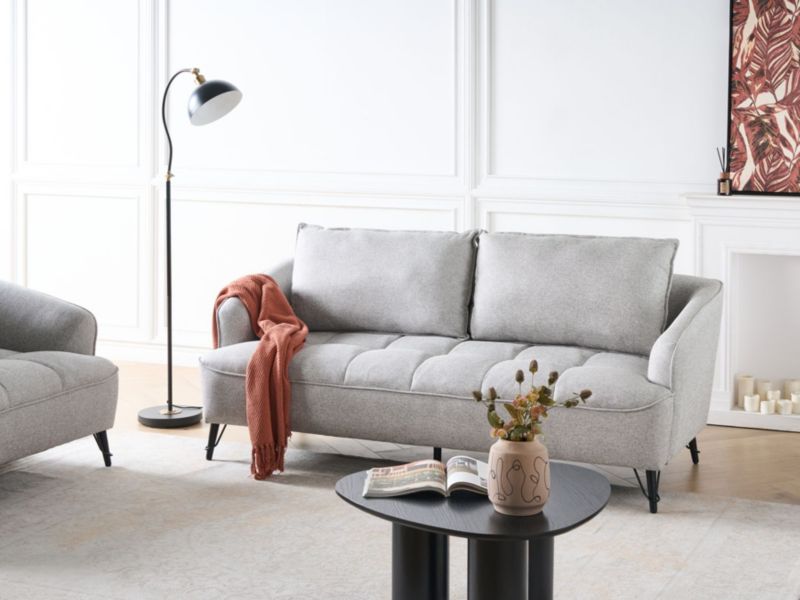 Sofa 3-osobowa szara Hobro 1 szt.
