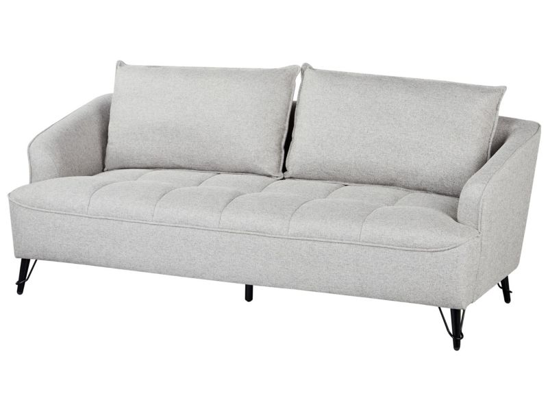 Sofa 3-osobowa szara Hobro 1 szt.