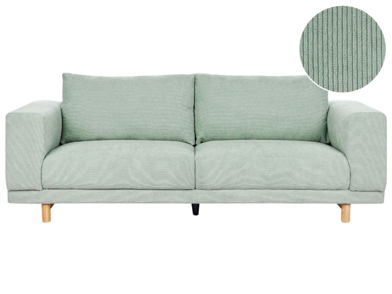 Sofa 3-osobowa sztruksowa zielona Nivala 1 szt.