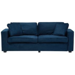Sofa 3-osobowa welurowa ciemnoniebieska Falun 1 szt.