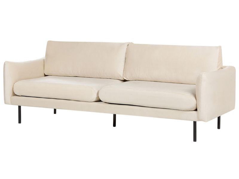 Sofa 3-osobowa welurowa jasnobeżowa Vinterbro 1 szt.