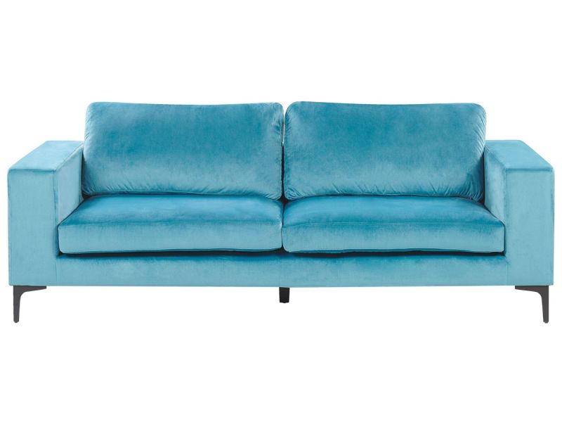 Sofa 3-osobowa welurowa niebieska Vadstena  1 szt.
