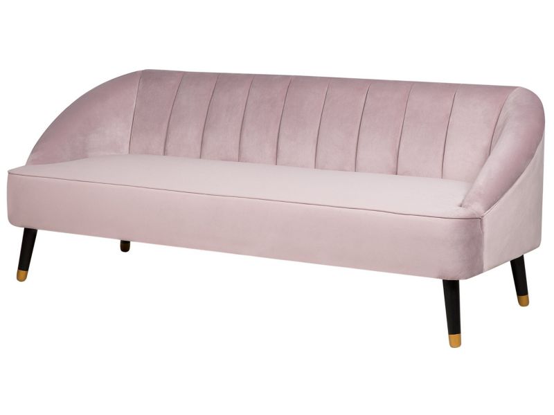 Sofa 3-osobowa welurowa różowa Alsvag 1 szt.