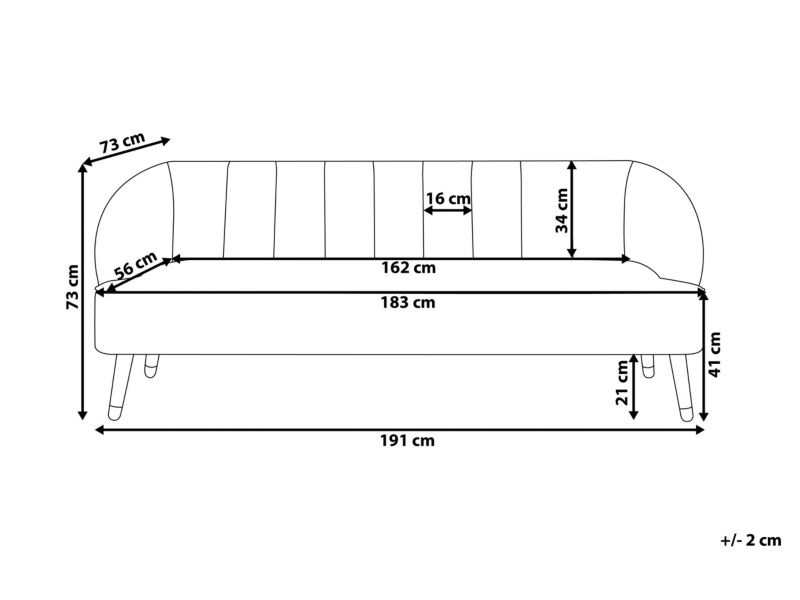 Sofa 3-osobowa welurowa szara Alsvag 1 szt.