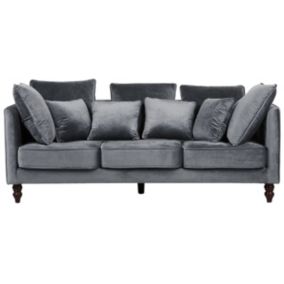 Sofa 3-osobowa welurowa szara Fenstad 1 szt.