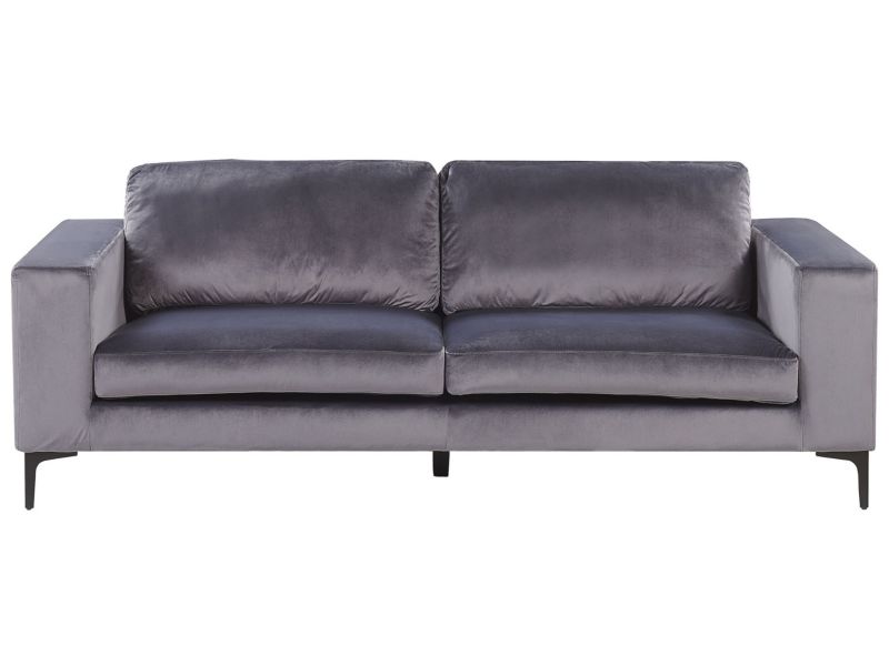 Sofa 3-osobowa welurowa szara Vadstena  1 szt.