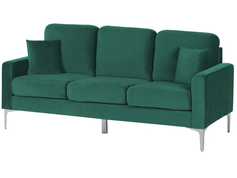 Sofa 3-osobowa welurowa zielona Gavle 1 szt.