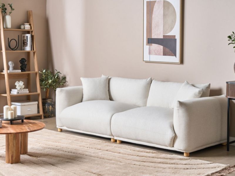 Sofa 3-osobowa złamana biel Luvos 1 szt.