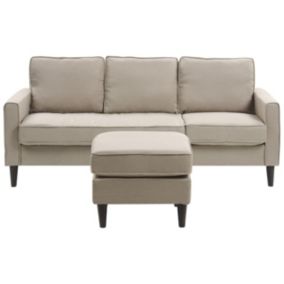 Sofa 3-osobowa z otomaną beżowa Avesta 1 kpl