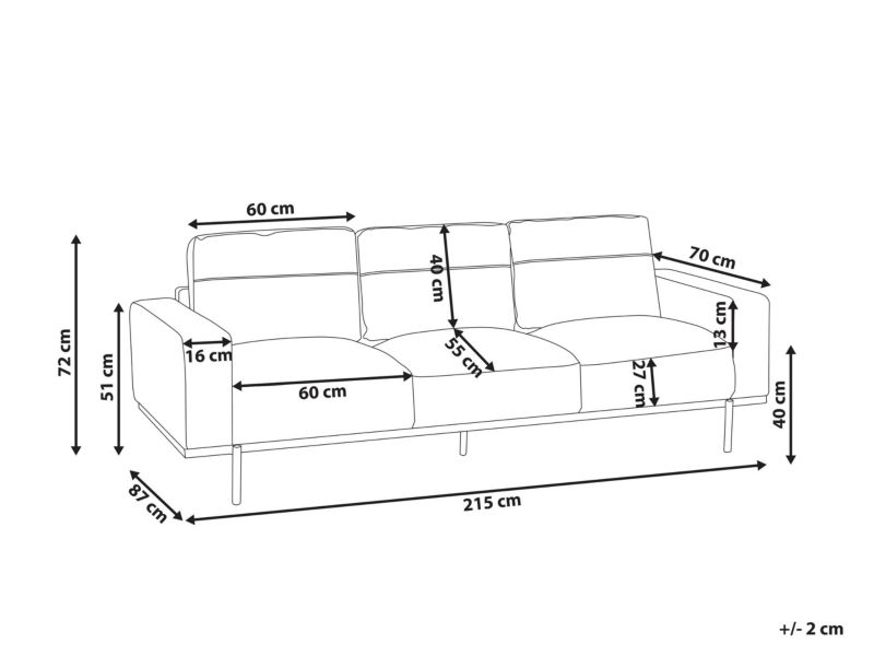 Sofa 3-osobowa zielona Sovik 1 szt.