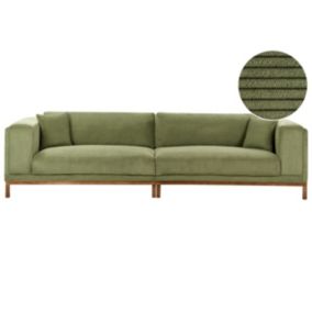 Sofa 4-osobowa sztruksowa zielona Veng 1 szt.