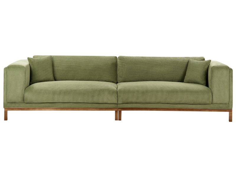 Sofa 4-osobowa sztruksowa zielona Veng 1 szt.