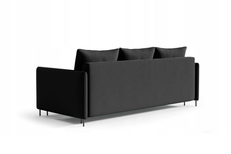 Sofa Bettso Belis 216 x 91 cm z funkcją spania czarna 1szt.