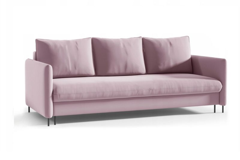 Sofa Bettso Belis 216 x 91 cm z funkcją spania różowa 1szt.