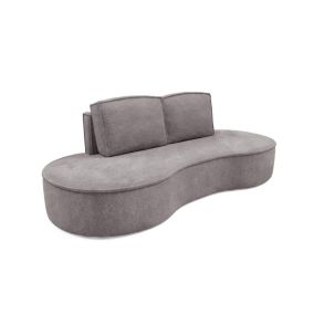 Sofa Bettso Flow zaokrąglone boki z poduszkami w tkaninie abriamo szary 1szt.