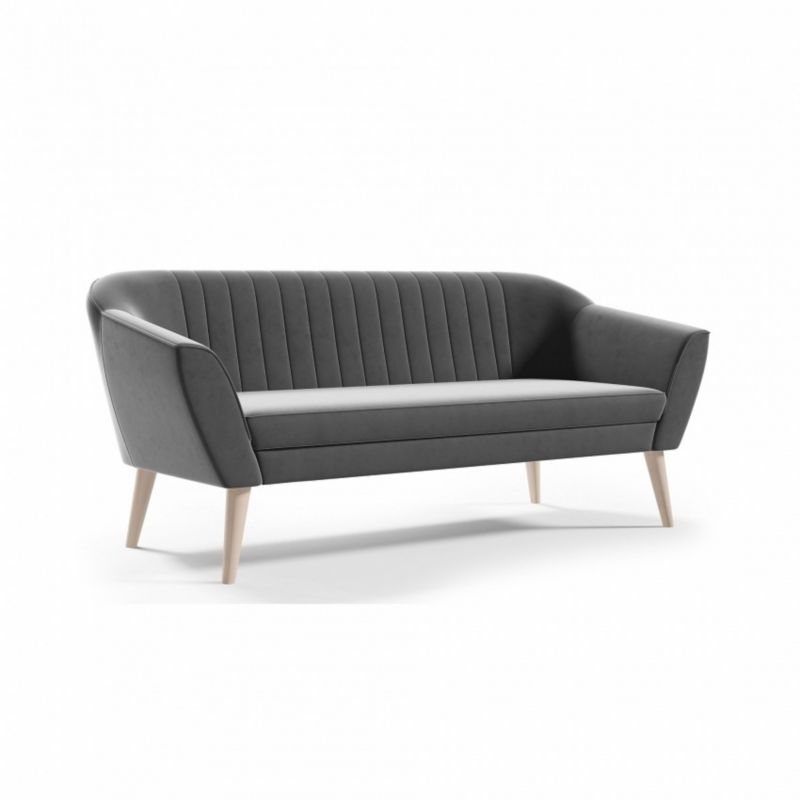 Sofa Bettso Pirs 3 180 cm z miękkim oparciem szara 1szt.