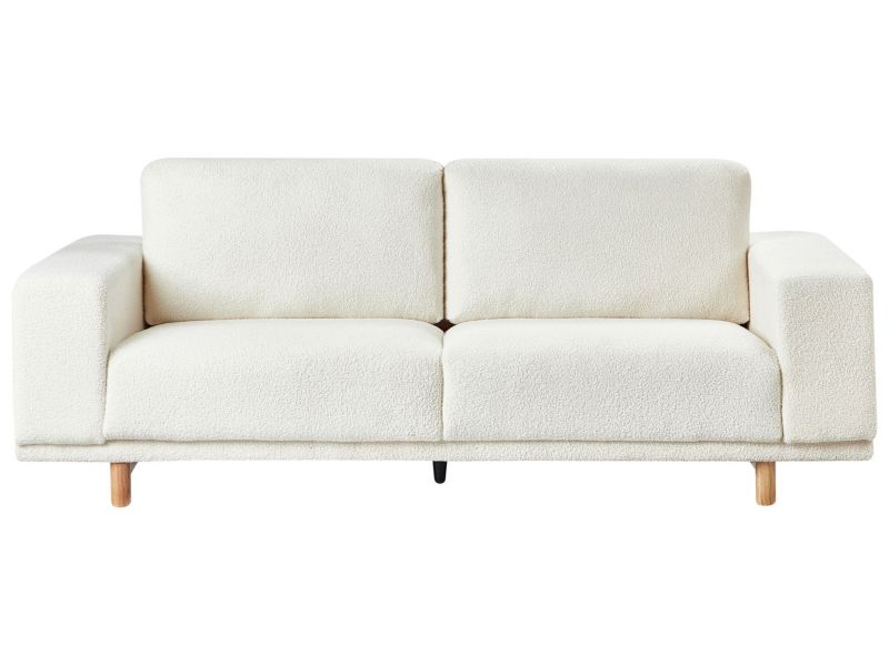 Sofa boucle 3-osobowa złamana biel Nivala 1 szt.