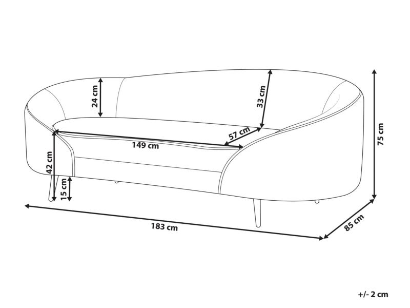 Sofa brązowa 3-osobowa Savar 1 szt.