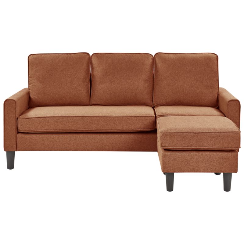 Sofa dla 3 osób Avesta Złoty brąz z otomaną 1 kpl