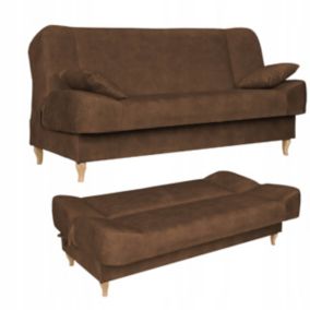 Sofa do salonu rozkładana z poduszkami Family Meble Sara brąz 1szt
