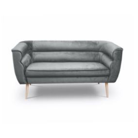 Sofa dwuosobowa Bettso Maro na drewnianych nogach w stylu skandynawskim szary 1szt.