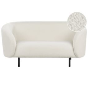 Sofa dwuosobowa boucle biało-czarna Loen 1 szt.