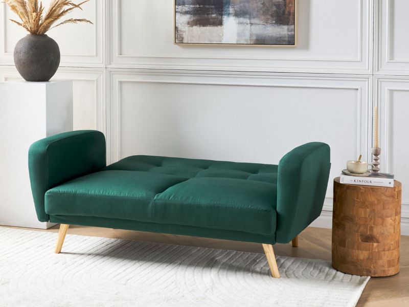 Sofa dwuosobowa Florli Ciemnozielony 1 szt.