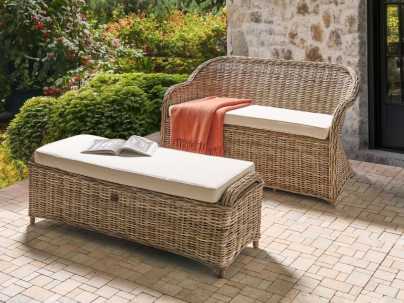 Sofa dwuosobowa Susua Rattan Naturalny 1 kpl