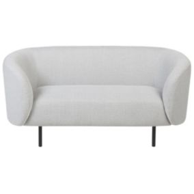 Sofa dwuosobowa tapicerowana czarno-biała Loen 1 szt.