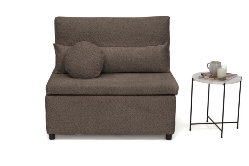 Sofa dwuosobowa z funkcją spania MebleMWM ELITTE anthology 07 boucle poduszki w zestawie 1 szt.