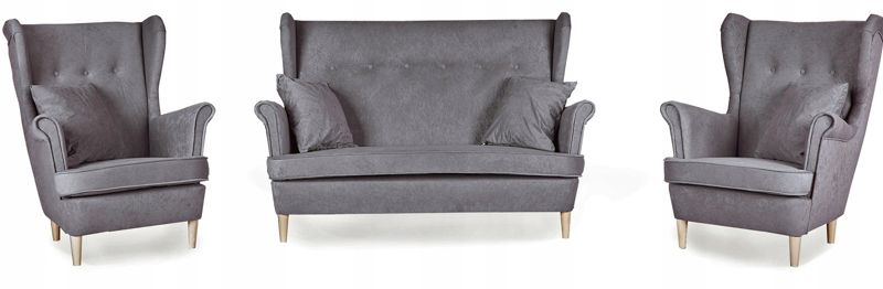 Sofa kanapa uszak do salonu nierozkładana Family Meble ARI szara 1szt